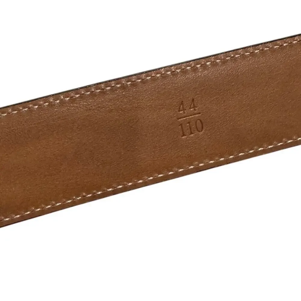 Trafalgar Men's Classic 30mm Black Cortina Leather Dress Belt, Size 44, Like New